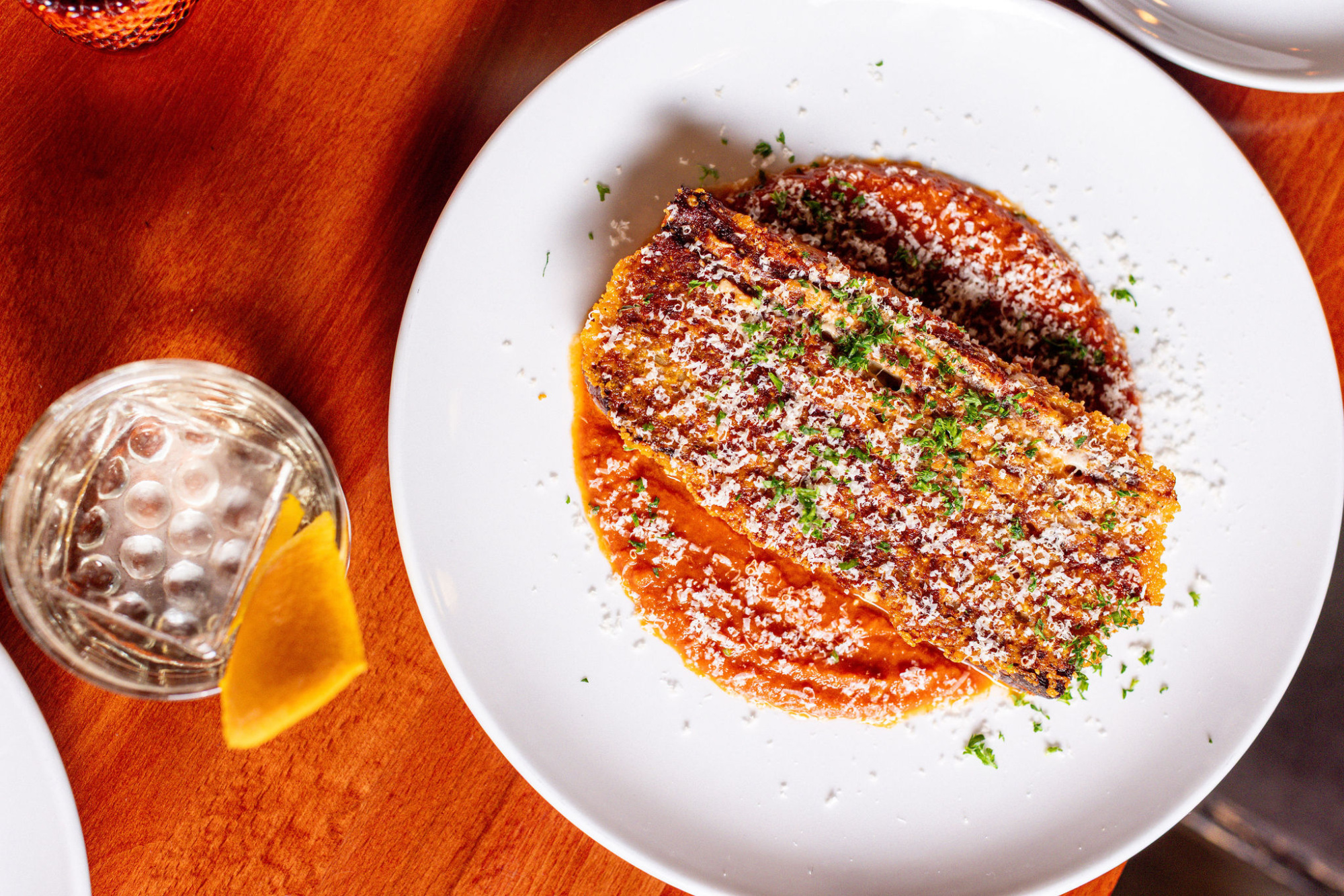 Layered eggplant parm at Void