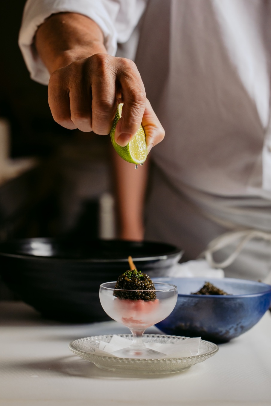The signature toro tartare with caviar at Bar Masa and Kappo Masa