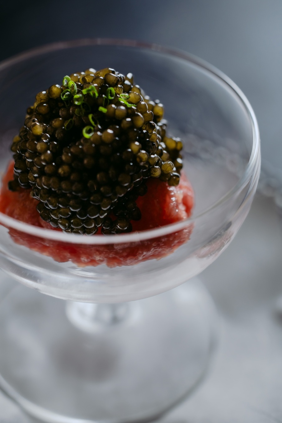 The signature toro tartare with caviar