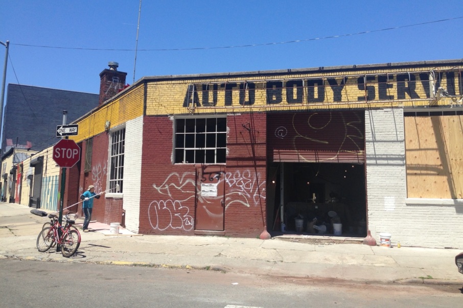 Lilia's old auto body shop exterior
