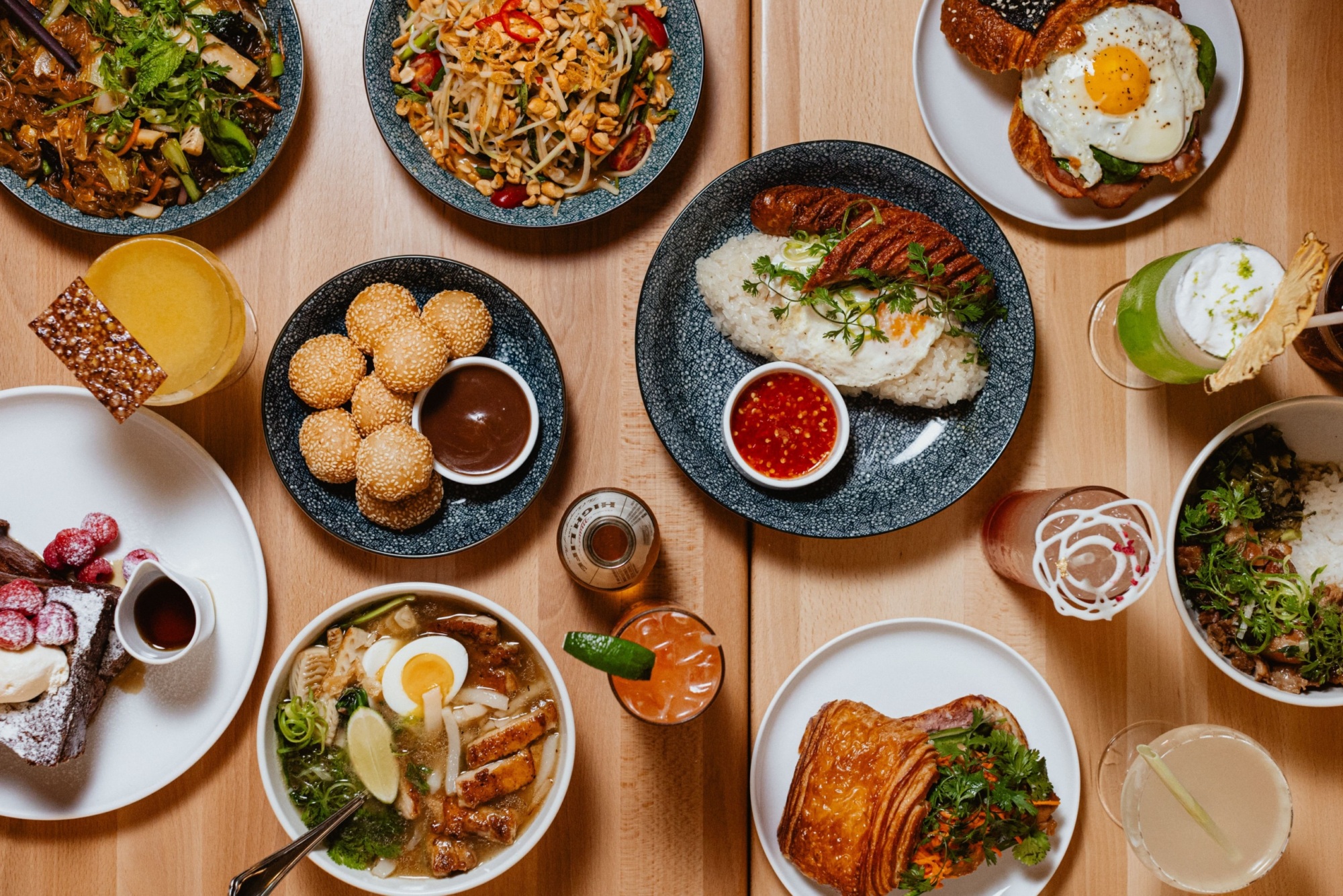 A brunch spread at Diane's Place