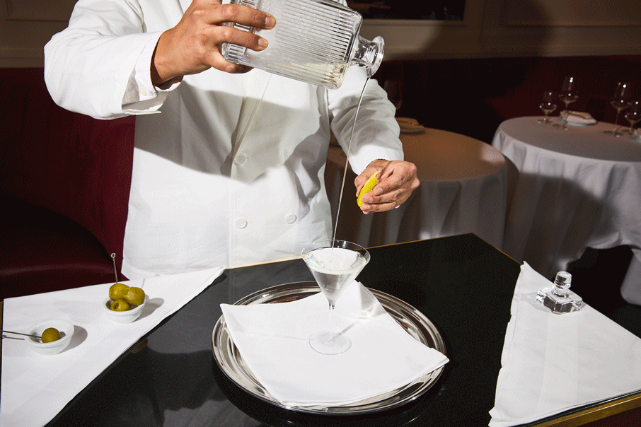The tableside martini at Chateau Royale