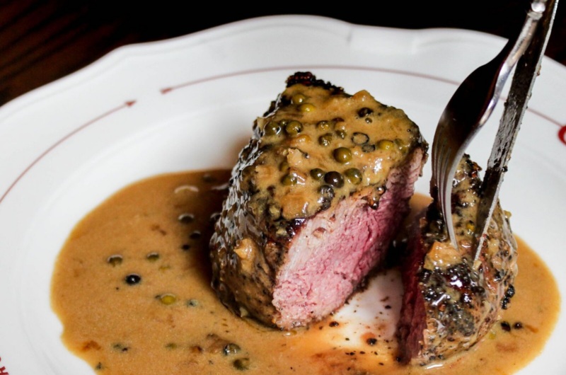 Steak au poivre at Petit Pomeroy