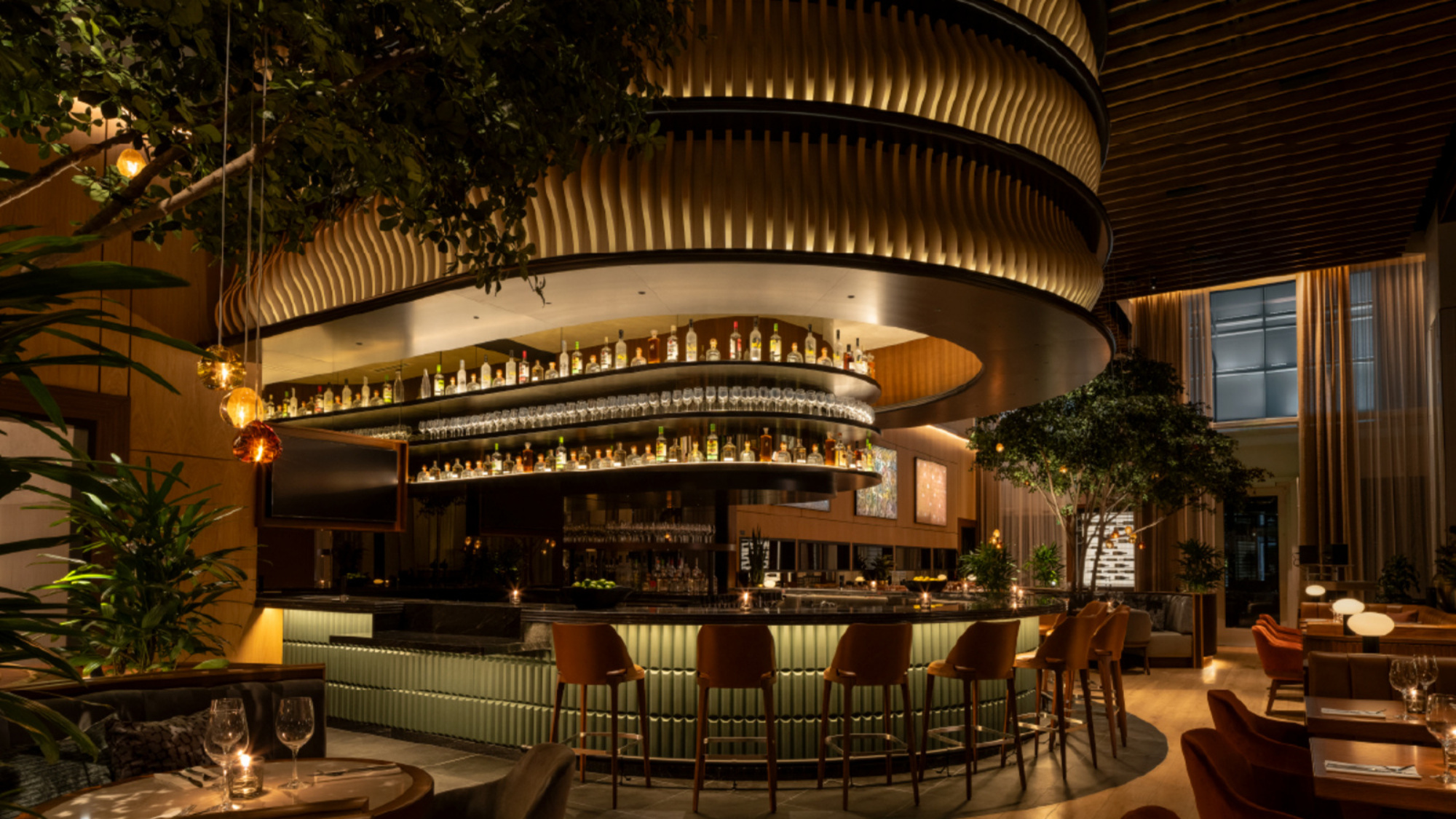 fancy bar in a restaurant