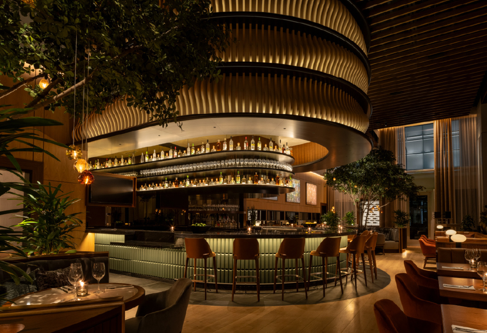 fancy bar in a restaurant