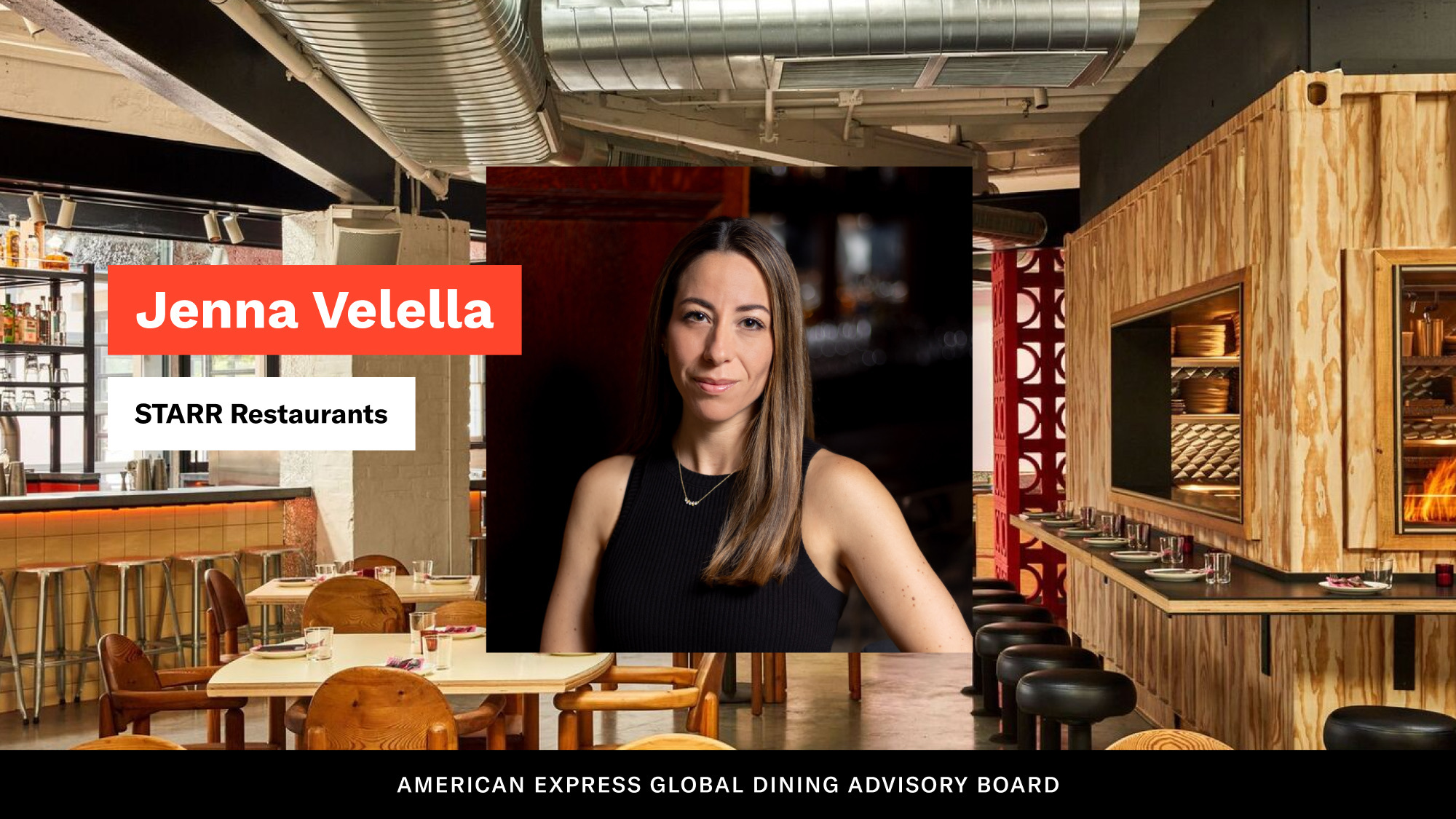 A headshot of Jenna Velella of STARR Restaurants for Resy's advice column "What Keeps You Up At Night?"