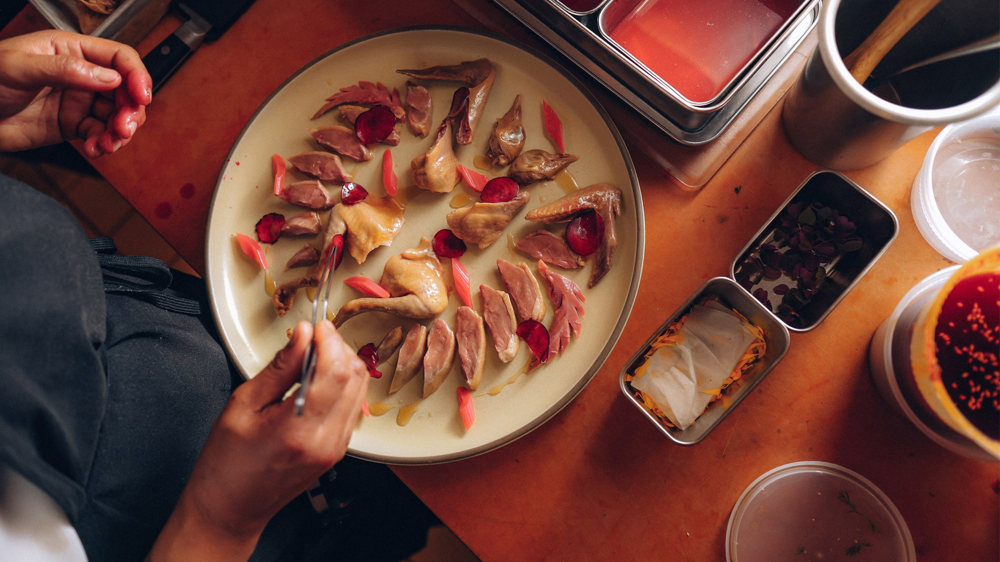 Plating duck at Mister Jiu's