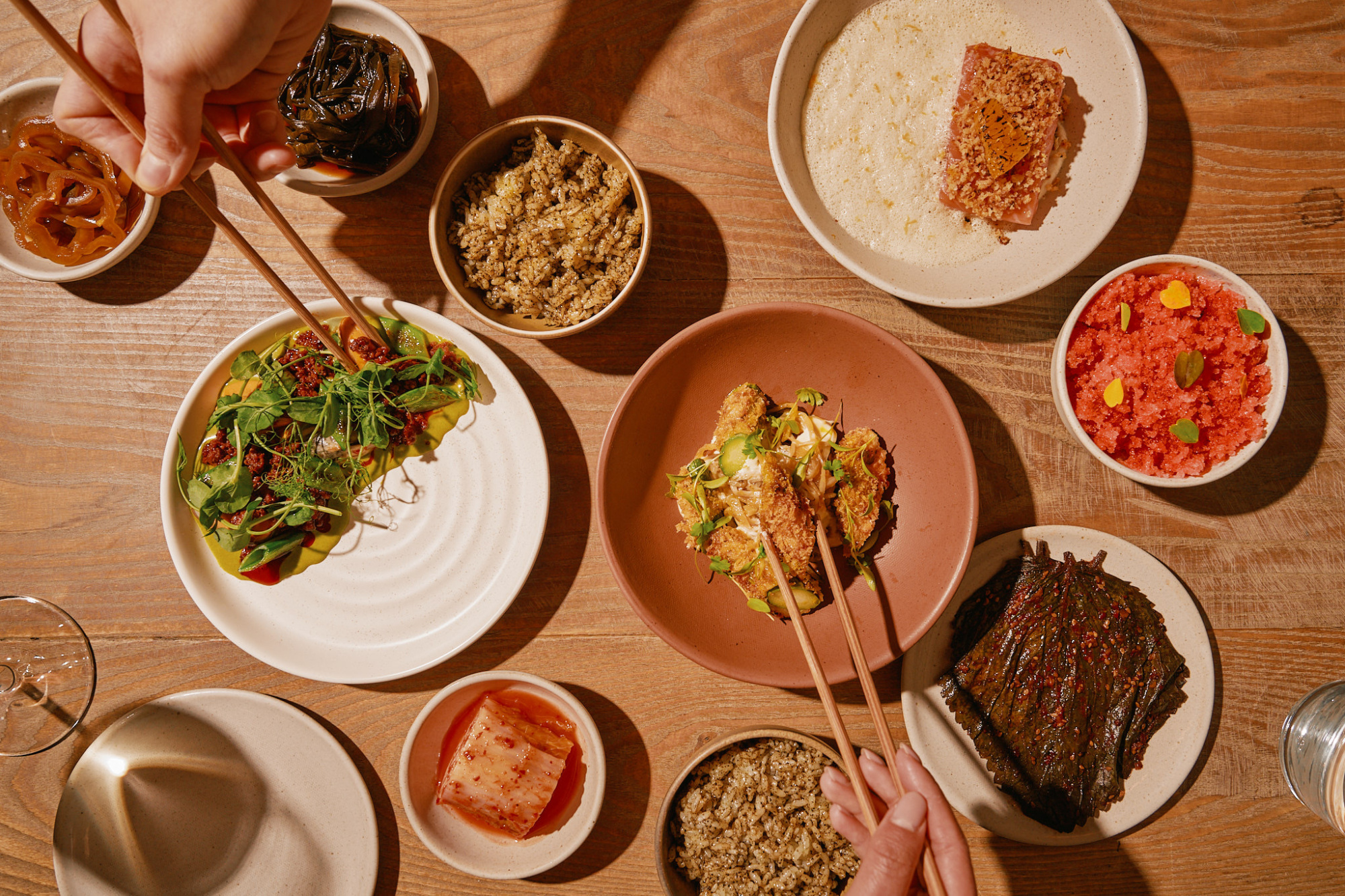 A spread of dishes at Atoboy